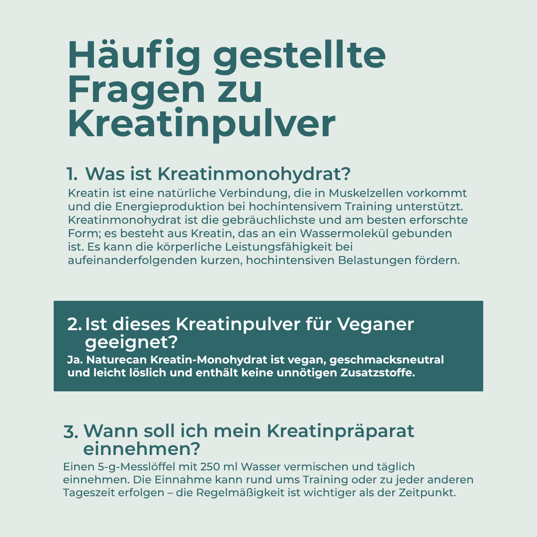 Kreatin Monohydrat 100% Pur