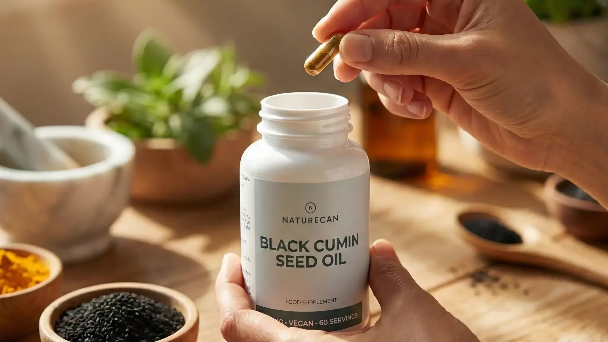 Schwarzkümmelöl-Kapseln von Naturecan