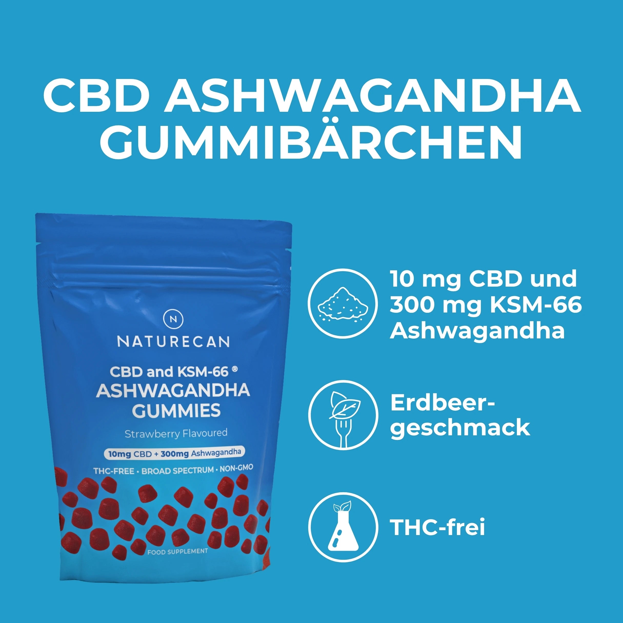 CBD-Ashwagandha-Gummibärchen zur Entspannung
